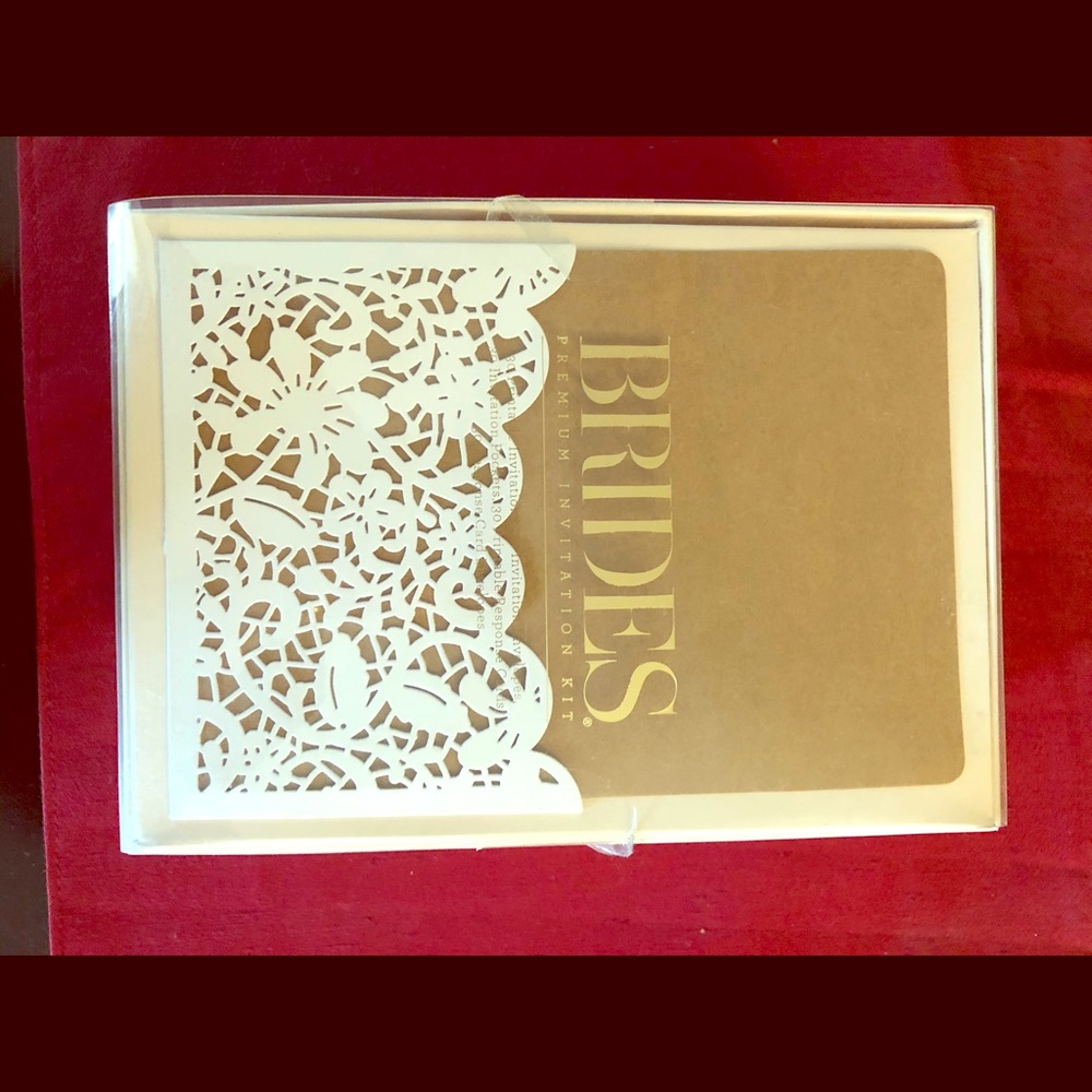 Brides printable invitations with laser cut sleeve